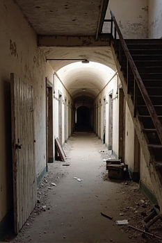 Abandoned Corridor with Vaulted Ceilings