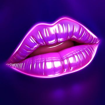 Pop Colour Art: Paarse Lippen van Surreal Media