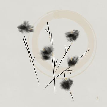Schwarze Blüte von Ankie Kooi