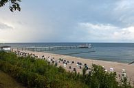 Ostsee - Strand und Seebrücke Koserow (Insel Usedom) von t.ART Miniaturansicht