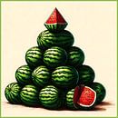 Piramide van watermeloenen van Hey Art! thumbnail