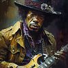 Schilderij Jimi Hendrix van Kunst Company