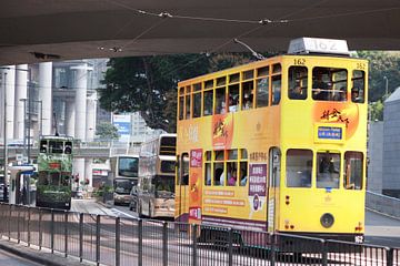 Dubbeldekker tram in Hong Kong van t.ART