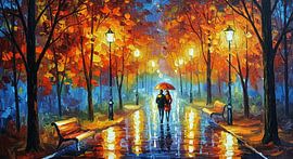 Autumn Romance: Stroll Under the Lamp Posts by Kimita Jennaira