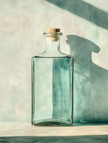 Waterige schaduw van mintglas