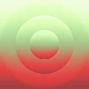 Erdbeeren mit Sahne - geometrisch und abstrakt