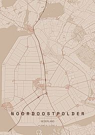 Lageplan des Noordoostpolders von Stef van Campen