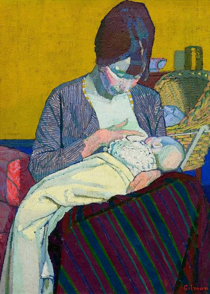 Harold Gilman~Mutter und Kind von finemasterpiece