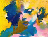 Ausdrucksstarkes Frauenporträt von Wunderbare Kunst Miniaturansicht
