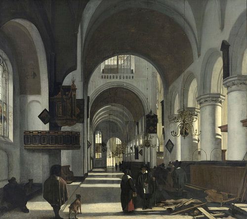 Interieur van een kerk, Emanuel de Witte