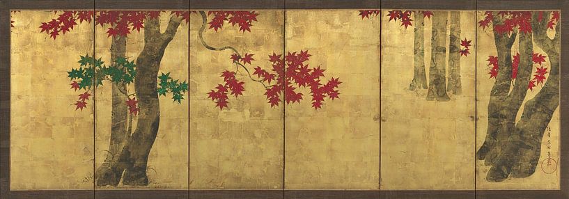 Autumn Maple Trees, Tawaraya Sōri by Masterful Masters