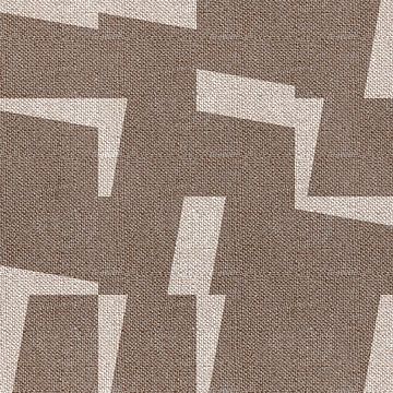 Textiles Leinen neutrale geometrische minimalistische Kunst in erdigen Farben II von Dina Dankers