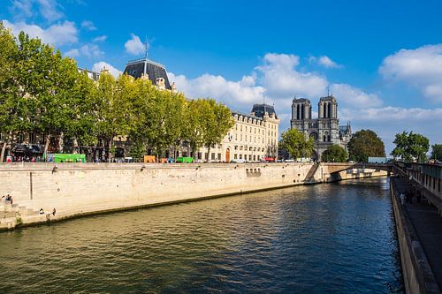 Blick auf die Kathedrale Notre-Dame in Paris, Frankreich
