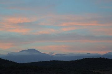 Zonsondergang, Oudtshoorn, Zuid-Afrika