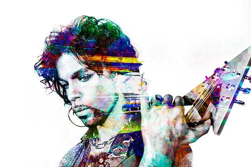 Portrait abstrait de Prince en différentes couleurs