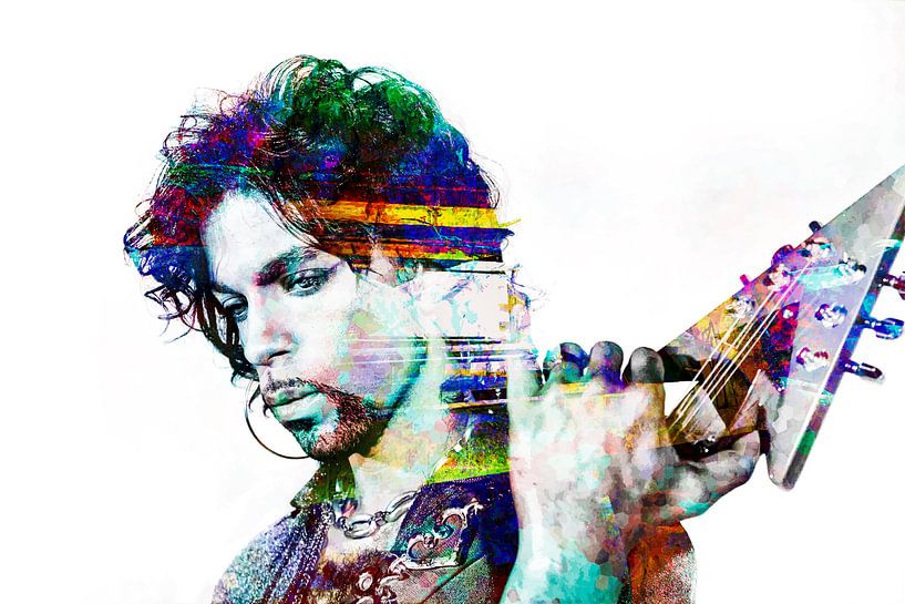 Abstraktes  Prince porträt in verschiedenen Farben von Art By Dominic