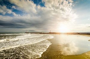 Sonnenuntergang am Strand von Grau d'Agde  Frankreich