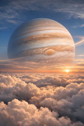 Giant Planet Above the Golden Clouds