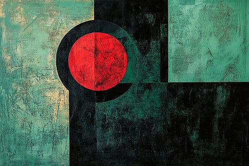 Rouge Vert Abstrait | Vert Profondeur