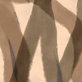 Modern abstract art. Shapes and lines in taupe and beige