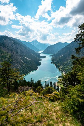 Prachtig uitzicht op de Plansee en de Thaneller