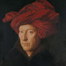 Jan Van Eyck - Portrait of a man by 1000 Schilderijen