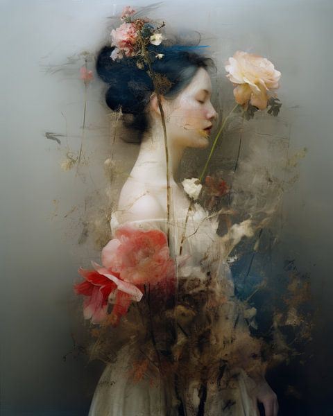 Botanical portrait with a weathered look by Carla Van Iersel