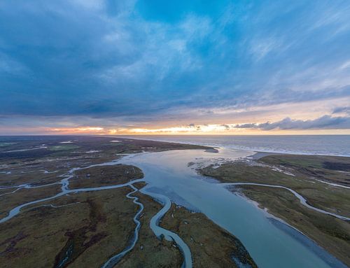 De Slufter Texel na storm Bella