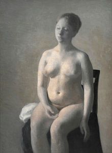 Femme nue assise, Vilhelm Hammershøi