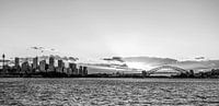 Le ciel de Sydney au coucher du soleil (en noir et blanc)