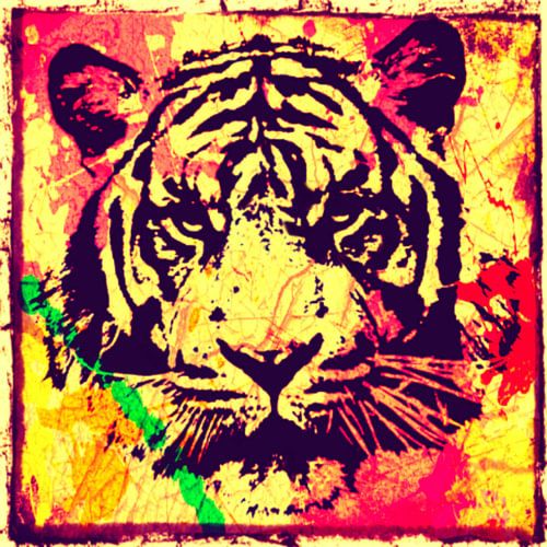 Tiger - Splash Pop Art PUR - 3 Colours - Part 1 sur Team W 32 Gallery