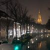 Nieuwe Kerk Delft 's-avonds van Marcel Lodders