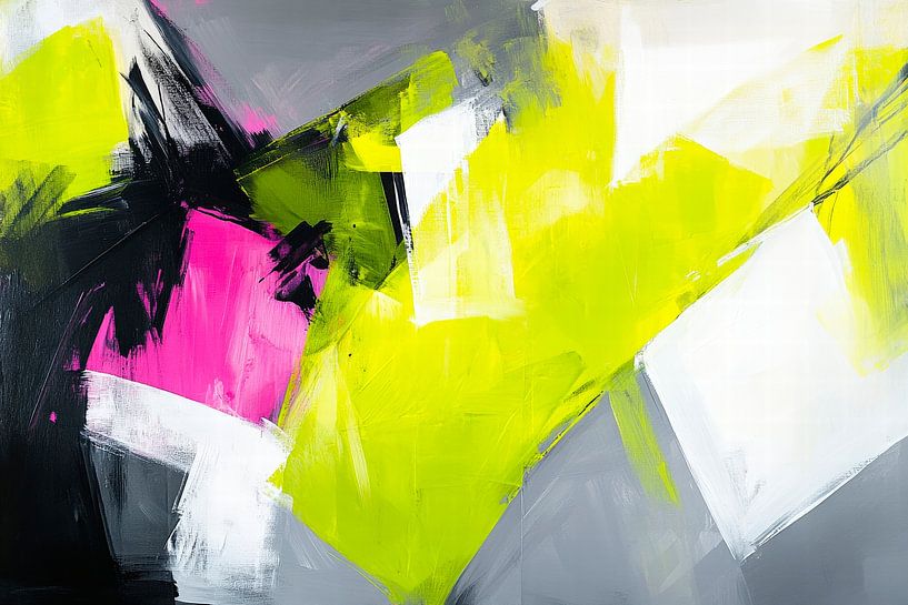 Abstrakte Farbkomposition – Dynamisch von Poster Art Shop