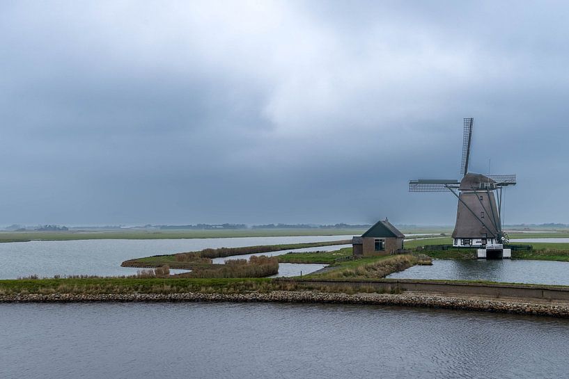 Moulin à vent Het Noorden à Oosterend - Texel. par Norbert Versteeg
