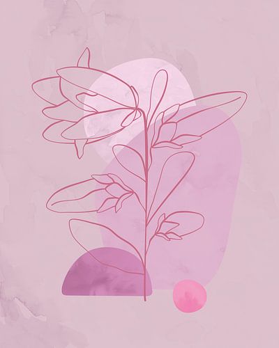 Abstract landschap geïnspireerd door struikhei