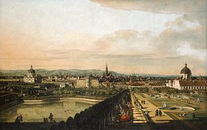 Bernardo Bellotto oder Canaletto, Wien vom Belvedere-Palast aus gesehen - 1760