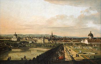 Bernardo Bellotto or Canaletto, Vienna seen from the Belvedere Palace - 1760