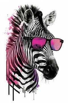 Zebra in stijl van Poster Art Shop