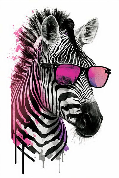 Zebra in Style by Poster Art Shop
