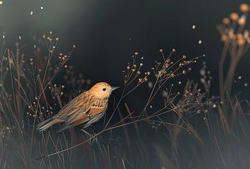 Künstlerische Befiederung des Vogels von Karina Brouwer