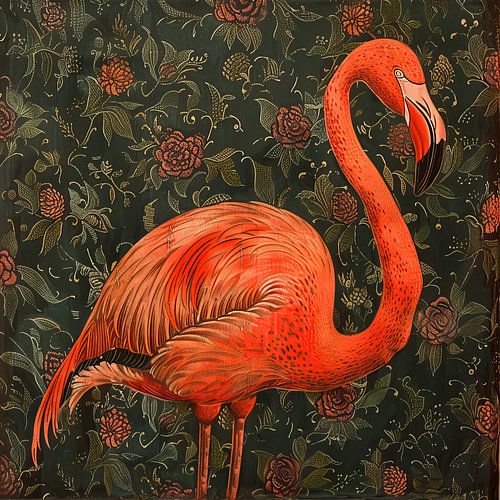 Schilderij Flamingo