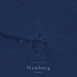 Vintage map of Hamburg, Germany by Prints of Place