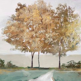 Goldener Wald Shimmer, Isabelle Z  von PI Creative Art