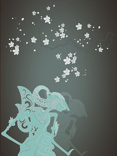 Wayang Eleganz mit Blüte