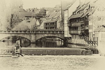 Historische oude stad aan de Maxbrücke van Thomas Riess