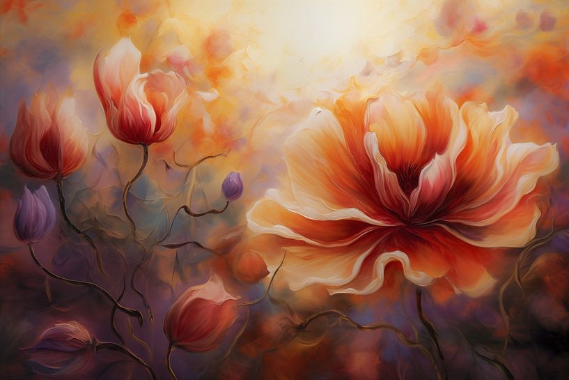 Bloemen abstract van Bert Nijholt