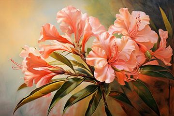 Oleander Schilderij | Summer’s Gentle Bloom van I ❤ Bloemen