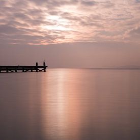 steiger Veerse meer in het ochtendlicht von Annemiek Gijsbertsen