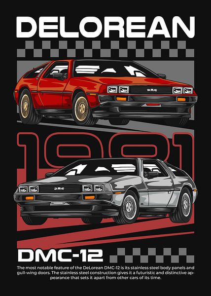 DeLorean DMC-12 Tijdmachine Auto van Adam Khabibi