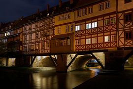 Krämerbrücke bei Nacht von Heiko Kueverling